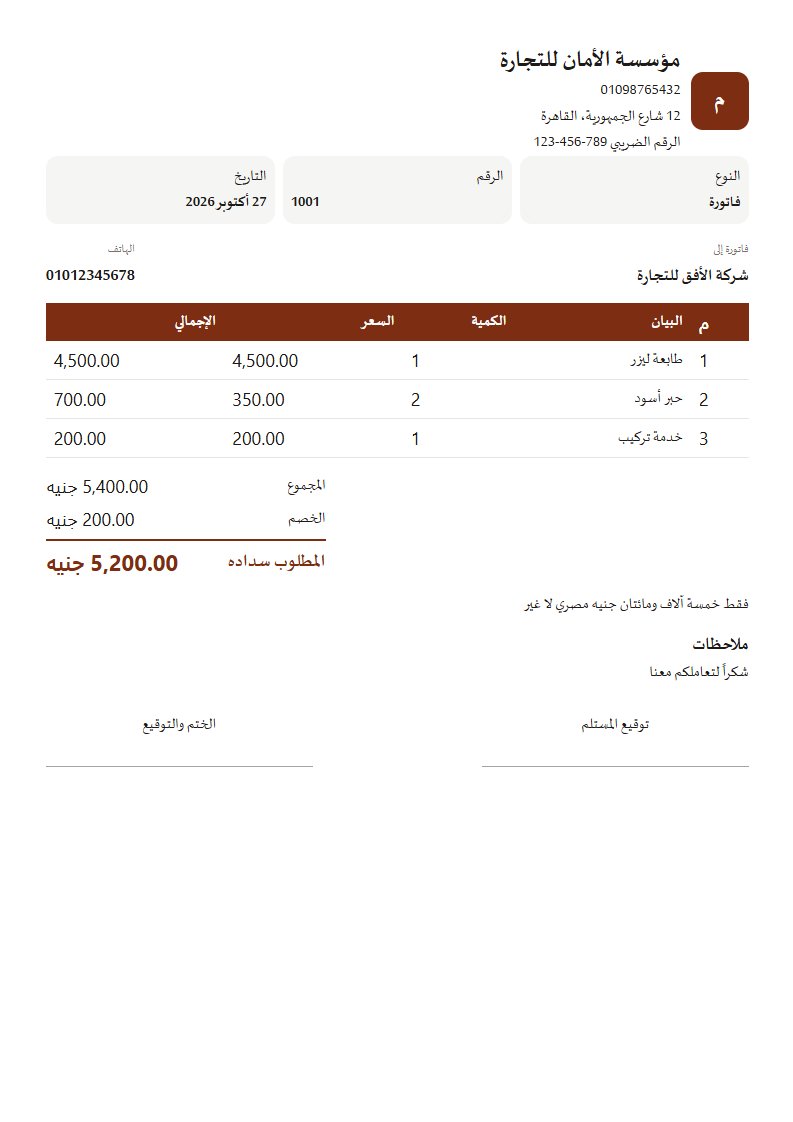 قالب المربعات